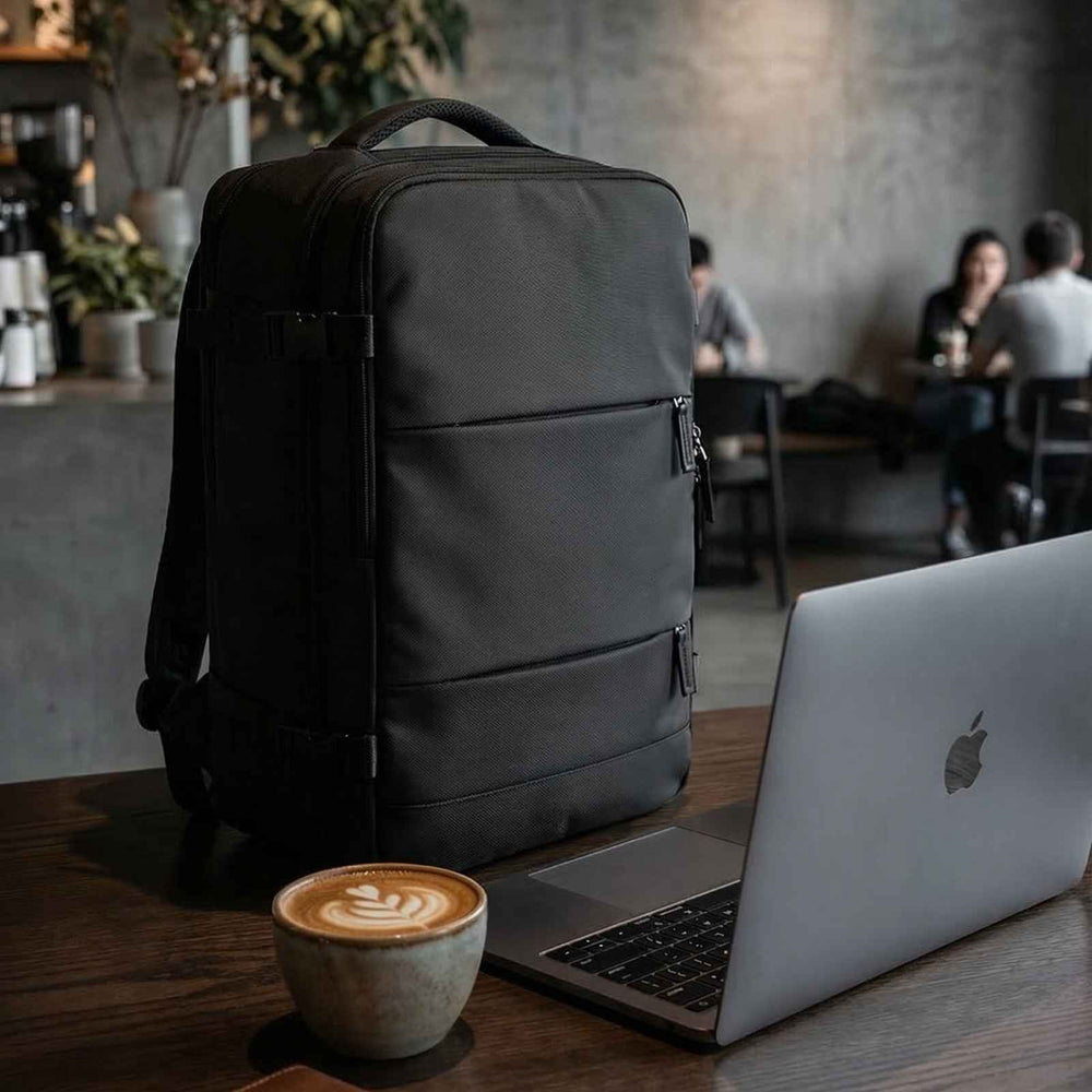 Au café avec son ordinateur