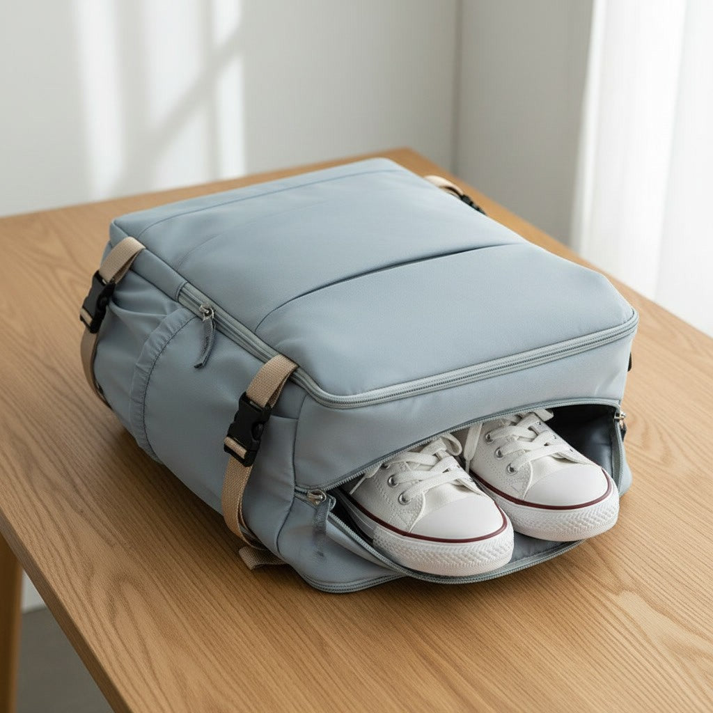 Compartiment chaussures séparé du sac cabine